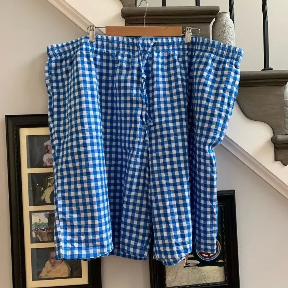 Woman Within Blue & White Gingham Shirts sz 34W